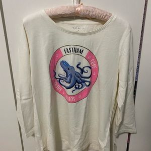Talbots M Cotton octopus long sleeved shirt